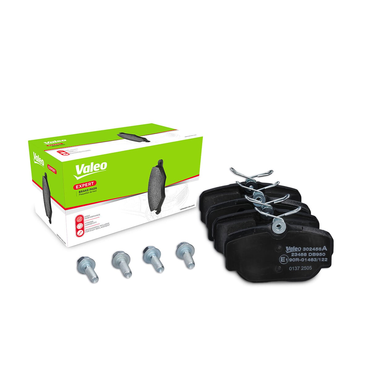 Jeu de 4 plaquettes de frein VALEO ref. 302456A